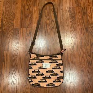 Sloane Ranger purse with vintage cars/surf wagons on it.